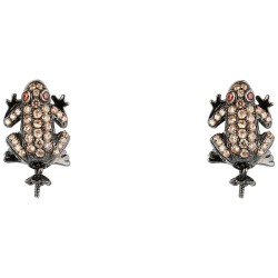 бижутерия,lancaster,jla,ear,frog4,earrings,golden,(brown,ip,black)