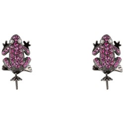 бижутерия,lancaster,jla,ear,frog5,earrings,clear,(purple,ip,black)