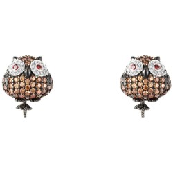 бижутерия,lancaster,jla,ear,owl,4,earrings,golden,(brown,ip,black)