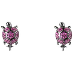 бижутерия,lancaster,jlaearturtle5,earrings,clear,(purple,ip,black)