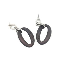 бижутерия,panarea,or1m,earrings,silver,(brown,silver)