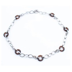бижутерия,viceroy,1012c000,44,necklace,silver,(silver,brown)