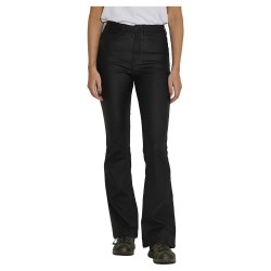 панталони,дамски,панталони,noisy,may,sallie,flare,coated,high,waist,pants,black,(black)