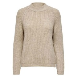 блуза,дамски,пуловери,дамски,плетени,дрехи,only,carmakoma,jade,sweater,beige,(whitecap,gray,detail,white,melange)