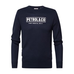 блуза,мъжки,пуловери,petrol,industries,m,3020,kwr232,round,neck,sweater,blue