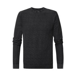 блуза,мъжки,пуловери,petrol,industries,m,3020,kwr256,round,neck,sweater,grey