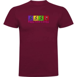 тениска,мъжки,тениски,kruskis,happy,pedal,dancing,short,sleeve,t,shirt,dark,red,(red)