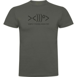 тениска,мъжки,тениски,kruskis,simply,fishing,addicted,short,sleeve,t,shirt,dark,army,green,(green)