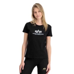 Тениска Alpha industries New Basic short sleeve T-shirt - Black (Black) тениска,дамски,тениски,alpha,industries,new,basic,short,sleeve,t,shirt,black,(black)