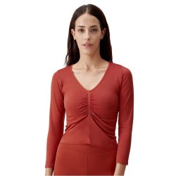 тениска,дамски,тениски,born,living,yoga,danday,seamless,long,sleeve,t,shirt,bossa,nova,(red)