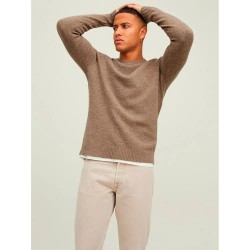 блуза,мъжки,пуловери,jack,&,jones,lambswool,sweater,brown