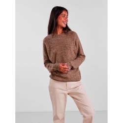 блуза,дамски,пуловери,дамски,плетени,дрехи,pieces,juliana,sweater,fossil,(brown)