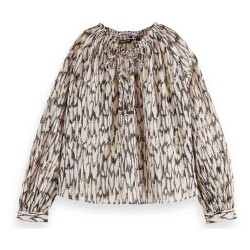 дамски,блузи,дамски,ризи,scotch,&,soda,gathered,long,sleeve,blouse,beige