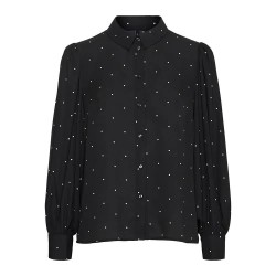 риза,с,дълъг,ръкав,дамски,блузи,дамски,ризи,vero,moda,maya,poel,long,sleeve,shirt,black,(detail,birch,dots,black)