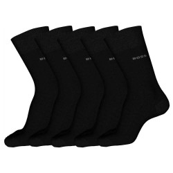 Чорапи BOSS Uni Color 10244642 01 short socks 5 pairs - Black (Black) чорапи,мъжки,чорапи,boss,uni,color,10244642,01,short,socks,5,pairs,black,(black)