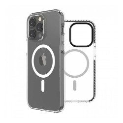 други,аксесоари,muvit,for,change,recycletek,magsafe,shockproof,3m,iphone,14,pro,max,silicone,phone,case,clear,(clear,black)