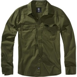 риза,с,дълъг,ръкав,мъжки,ризи,brandit,flannel,long,sleeve,shirt,olive,(green)
