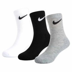 Чорапи Nike Basic Crew socks 3 pairs - Multicolor (White / Dk Grey Heather) чорапи,мъжки,чорапи,дамски,чорапи,nike,basic,crew,socks,3,pairs,multicolor,(white,dk,grey,heather)