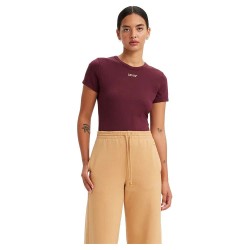 тениска,дамски,тениски,levi´s,®,graphic,rickie,short,sleeve,t,shirt,minimal,sport,logo,merlot,(red)