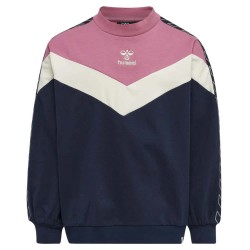 блуза,детски,блузи,hummel,alvilda,sweatshirt,black,iris,(black,pink)