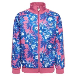 блуза,детски,блузи,hummel,flowery,full,zip,sweatshirt,blue,(heather,rose)