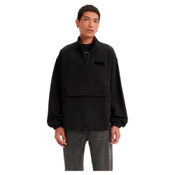 блуза,мъжки,пуловери,levi´s,®,relaxed,graphic,1,4,zip,pouch,sweatshirt,black,(olde,english,zip,caviar)