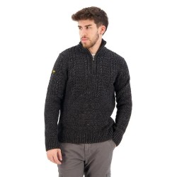 блуза,мъжки,пуловери,superdry,vintage,jacob,henley,half,zip,sweater,black,(charcoal,black,twist)