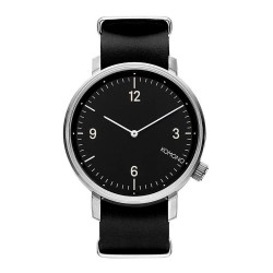 часовник,часовници,komono,w1953,watch,silver,(silver,black,black)