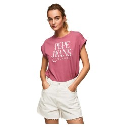 тениска,дамски,тениски,pepe,jeans,linda,short,sleeve,t,shirt,dark,blush,(pink)