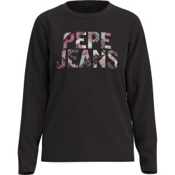 тениска,дамски,тениски,pepe,jeans,luna,long,sleeve,t,shirt,black