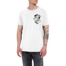 тениска,мъжки,тениски,replay,m6486,.000.22658lm,short,sleeve,t,shirt,white