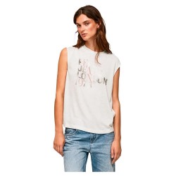 тениска,дамски,тениски,pepe,jeans,lidia,sleeveless,t,shirt,beige,(white)