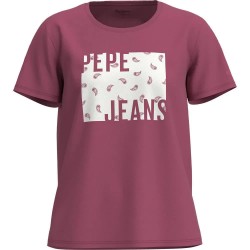 тениска,дамски,тениски,pepe,jeans,lucie,short,sleeve,t,shirt,pink,(dark,blush)