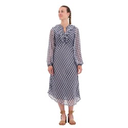 Рокля Pepe jeans Odelis long sleeve long dress - Blue (DULWICH) рокля,дамски,поли,и,рокли,pepe,jeans,odelis,long,sleeve,long,dress,blue,(dulwich)