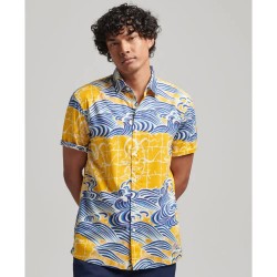 риза,с,къс,ръкав,мъжки,ризи,superdry,vintage,hawaiian,short,sleeve,shirt,blue