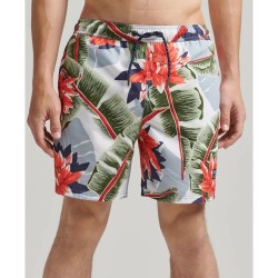 бански,гащета,мъжки,бански,костюми,superdry,vintage,hawaiian,swimming,shorts,optic,banana,leaf,(white)