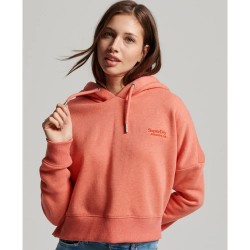 суичър,дамски,блузи,superdry,vintage,logo,crop,hoodie,orange,(la,coral,marl)