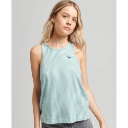 тениска,дамски,тениски,superdry,vintage,logo,emb,stripe,sleeveless,t,shirt,sage,green,rodeo,white,stripe,(green)