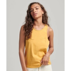 тениска,дамски,тениски,superdry,vintage,logo,sleeveless,t,shirt,ochre,marl,(yellow)