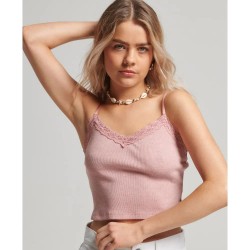 дамски,топове,superdry,vintage,rib,lace,trim,top,la,soft,pink,marl,(pink)