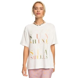 Тениска Roxy Crystal Vision B short sleeve T-shirt - Beige (Snow White / Multicolour) тениска,дамски,тениски,roxy,crystal,vision,b,short,sleeve,t,shirt,beige,(snow,white,multicolour)