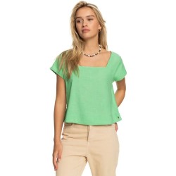 Тениска Roxy Ocean Amor short sleeve T-shirt - Green (Absinthe Green) тениска,дамски,тениски,roxy,ocean,amor,short,sleeve,t,shirt,green,(absinthe,green)