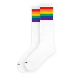 Чорапи American socks Rainbow Pride socks - White (White) чорапи,мъжки,чорапи,дамски,чорапи,american,socks,rainbow,pride,socks,white,(white)