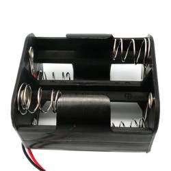 батерии,euroconnex,2529,4xr14,cable,battery,holder,silver,(black)