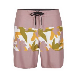 Бански гащета O´neill Hyperfreak Camorro 17´´ swimming shorts - Pink (Green Art Flower) бански,гащета,мъжки,бански,костюми,o´neill,hyperfreak,camorro,17´´,swimming,shorts,pink,(green,art,flower)