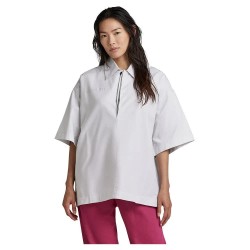 риза,с,къс,ръкав,дамски,блузи,дамски,ризи,g,star,oversized,loose,fit,short,sleeve,shirt,oyster,mushroom,white,oxford,(white)