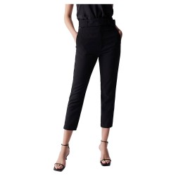 дънки,дамски,панталони,salsa,jeans,cropped,slim,high,chino,pants,black