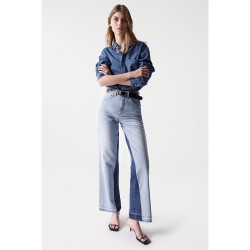 дънки,дамски,панталони,salsa,jeans,glamour,cropped,straight,jeans,blue