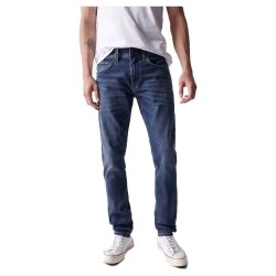 дънки,мъжки,панталони,salsa,jeans,slim,fit,knit,den,jeans,blue