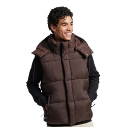 потник,мъжки,потници,superdry,touchline,short,padded,vest,brown,(dark,oak,grid)
